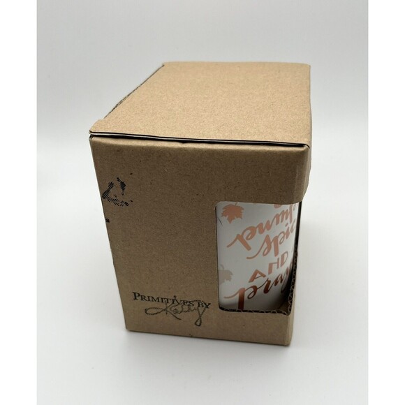 Primitives By Kathy Mug Livin On Pumpkin Spice And A Prayer Coffee Mug Cup 16 oz - Picture 2 of 4